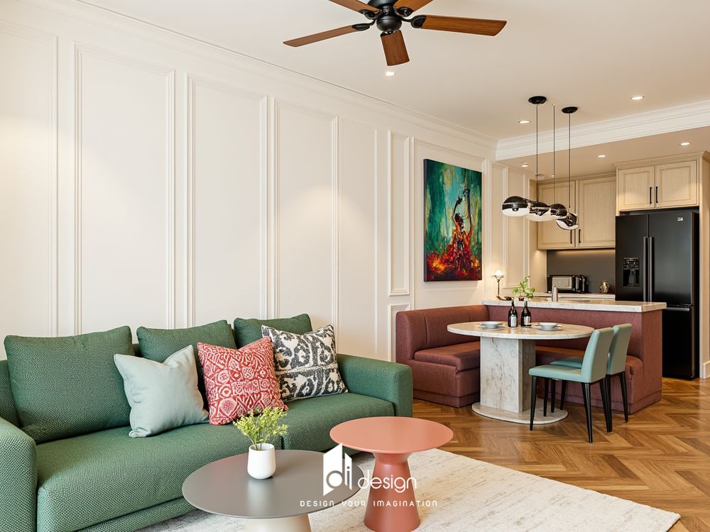Thiết kế nội thất căn hộ 69m2 Vinhomes Grand Park đầy màu sắc Thiết kế nội thất căn hộ 69m2 Vinhomes Grand Park đầy màu sắc