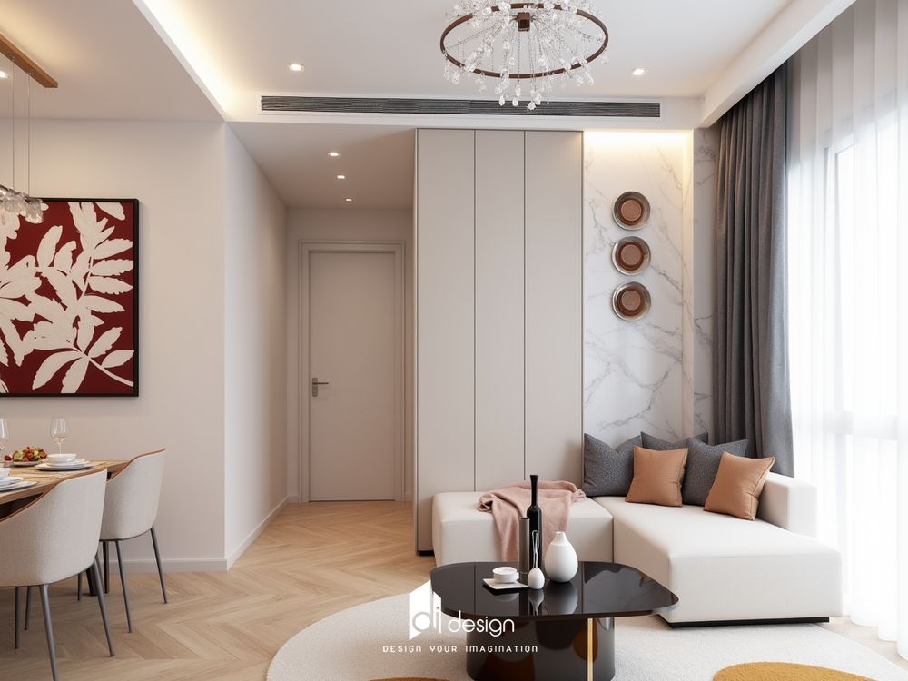 Thiết Kế Nội Thất Căn Hộ 74m2 Đẹp Hiện Đại Và Ấm Áp