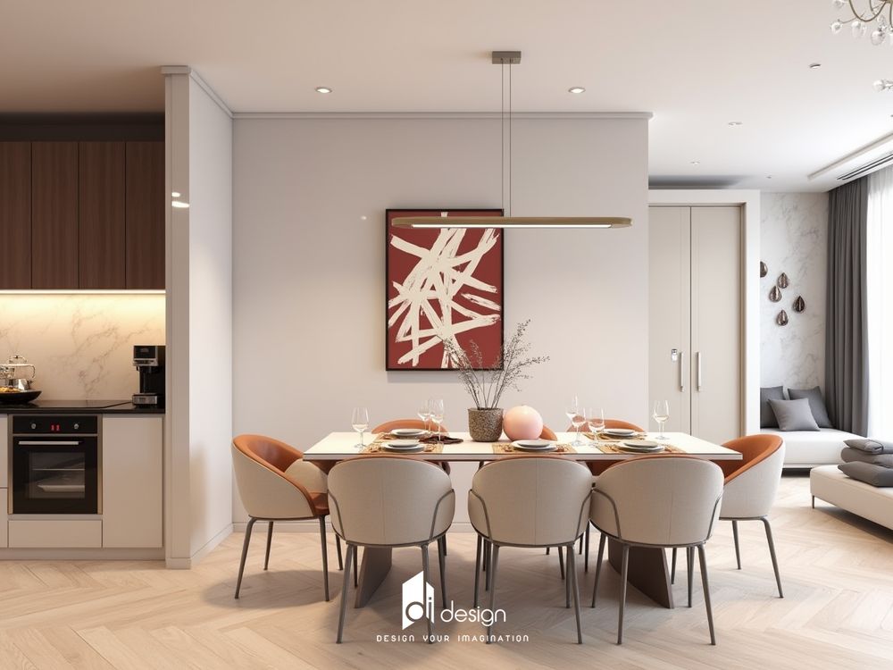 Thiết Kế Nội Thất Căn Hộ 74m2 Đẹp Hiện Đại Và Ấm Áp