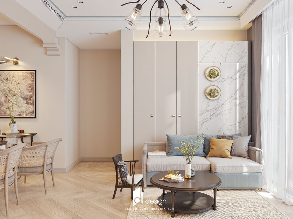 Thiết kế nội thất căn hộ 94m2 vừa tiện nghi, vừa đẳng cấp