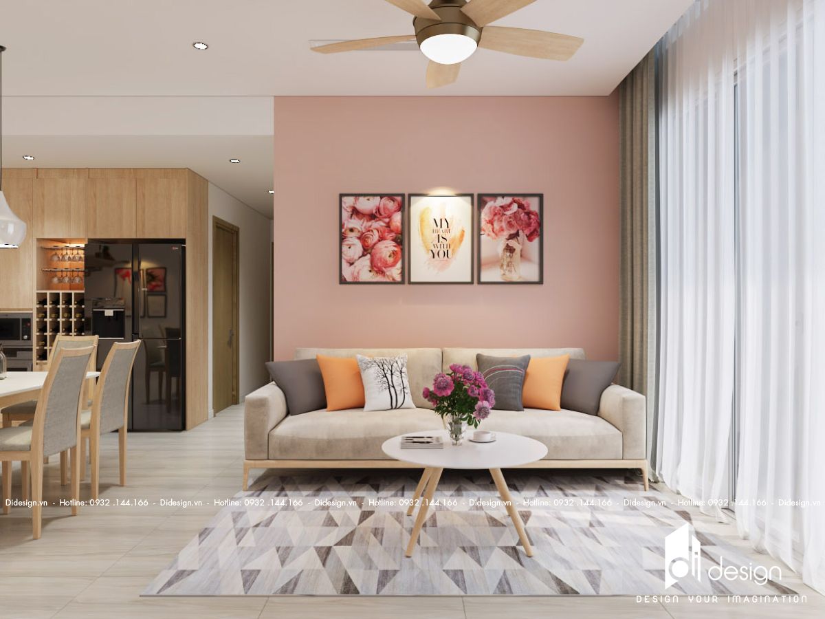 Thiết kế nội thất căn hộ Sadora Sala 85m2 đơn giản nhưng tiện nghi