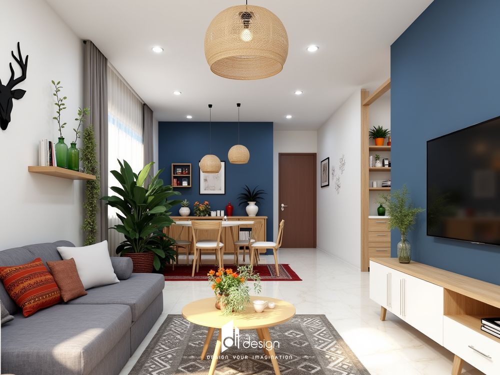 Thiết Kế Nội Thất Căn Hộ Phong Cách Bắc Âu Tông Màu Xanh Dương: Sự Tinh Tế Trong Từng Chi Tiết