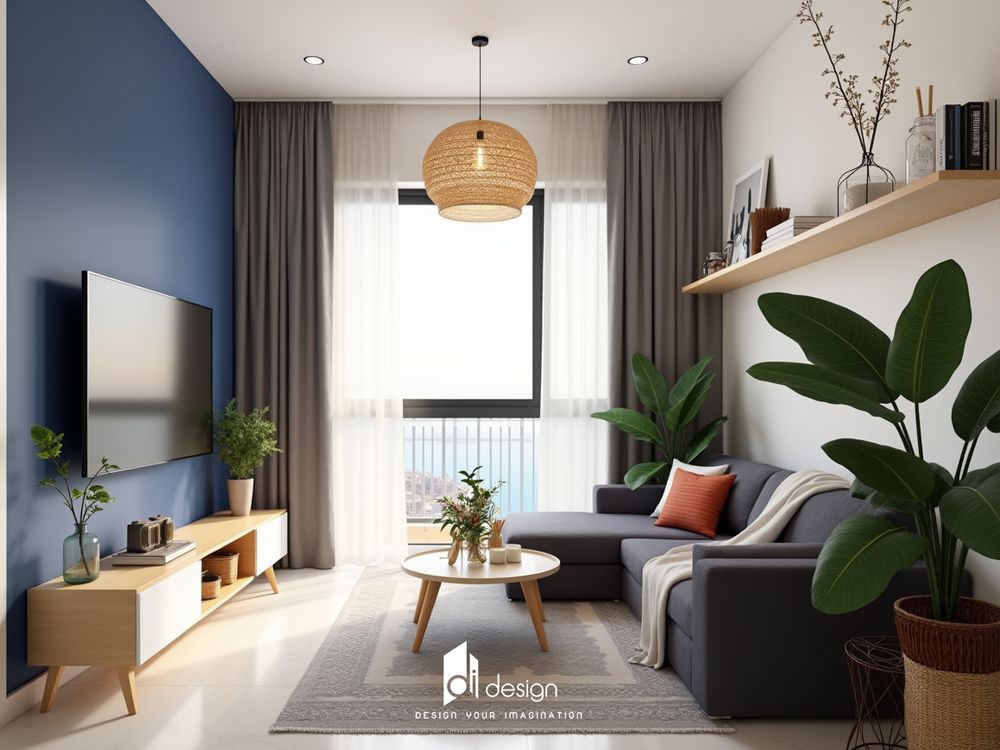 Thiết Kế Nội Thất Căn Hộ Phong Cách Bắc Âu Tông Màu Xanh Dương Thiết Kế Nội Thất Căn Hộ Phong Cách Bắc Âu Tông Màu Xanh Dương