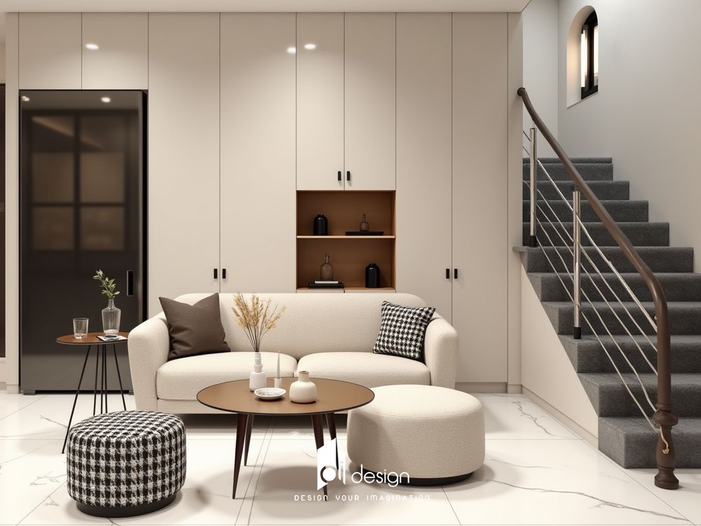 Thiết kế nội thất nhà phố 120m2 Him Lam Phú Đông đẹp hiện đại