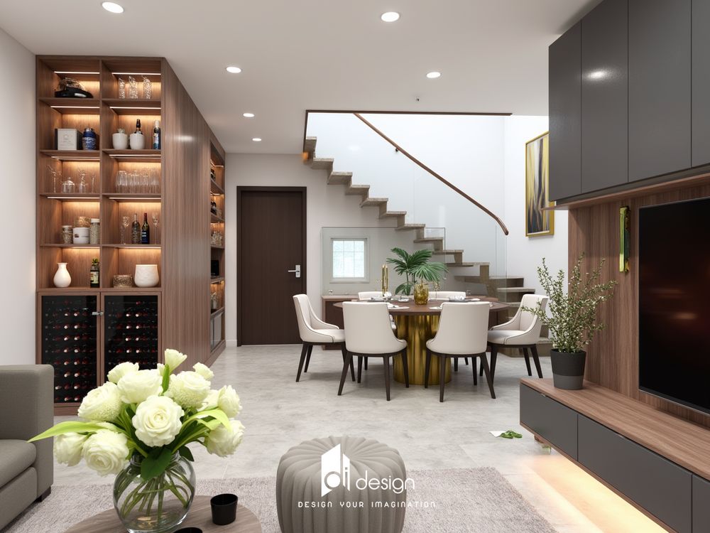 Thiết kế nội thất nhà phố 88m2 đẹp hiện đại