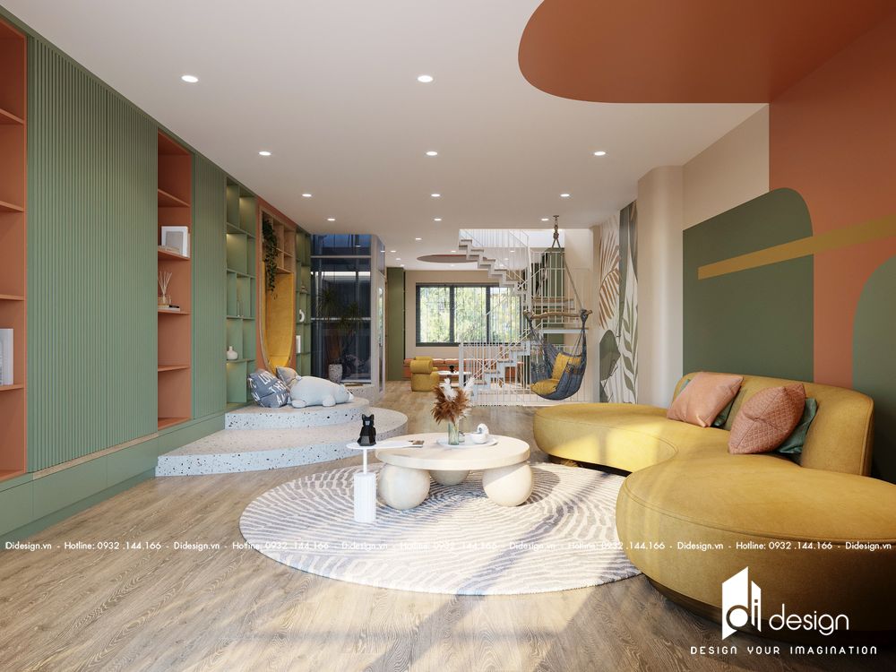 Thiết kế nội thất nhà phố quận Bình Thạnh đầy sắc màu