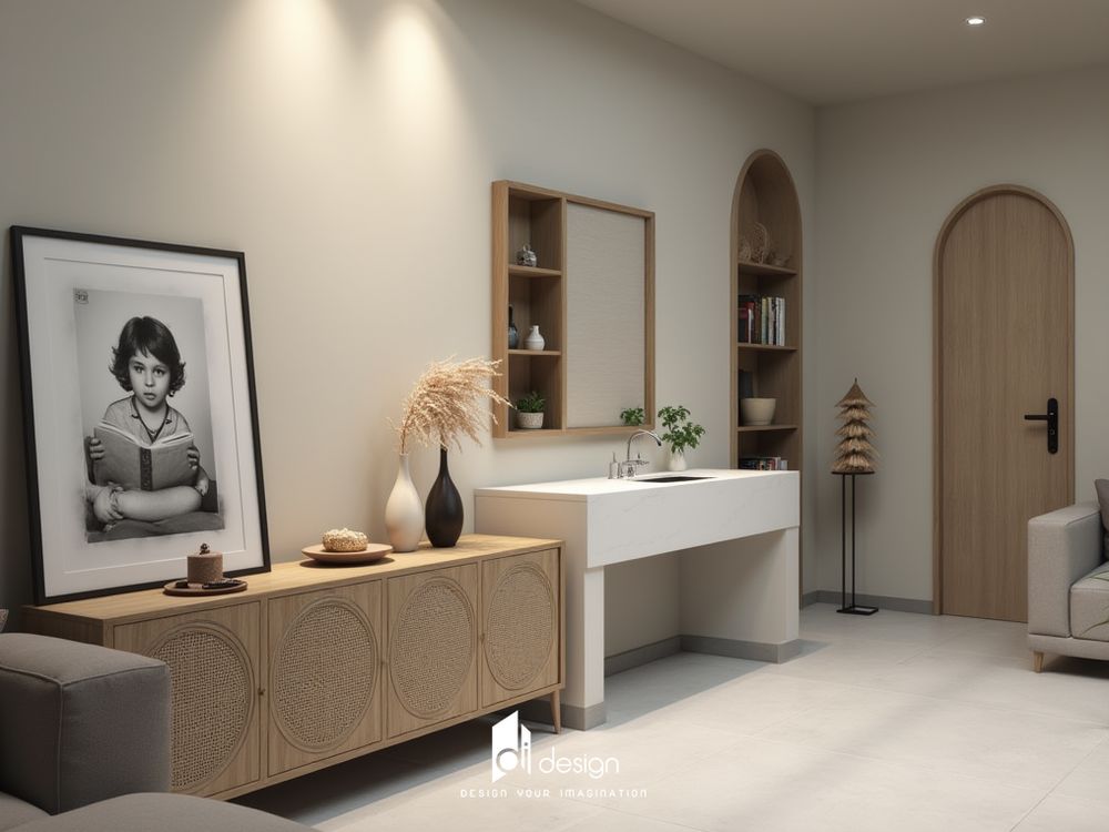 Thiết Kế Nội Thất Phòng Khách Đẹp Mộc Mạc Và Đơn Giản - Mang Đến Không Gian Gần Gũi, Ấm Áp