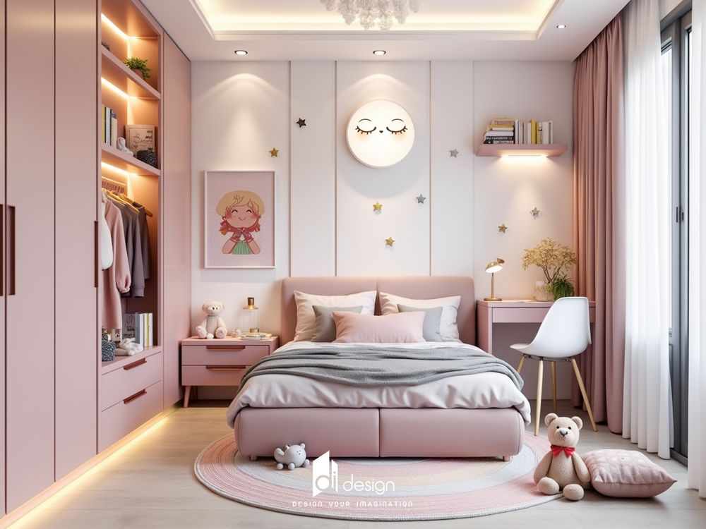 Thiết kế nội thất phòng ngủ cho bé gái đẹp: Sáng tạo, tinh tế và phù hợp với sở thích trẻ nhỏ