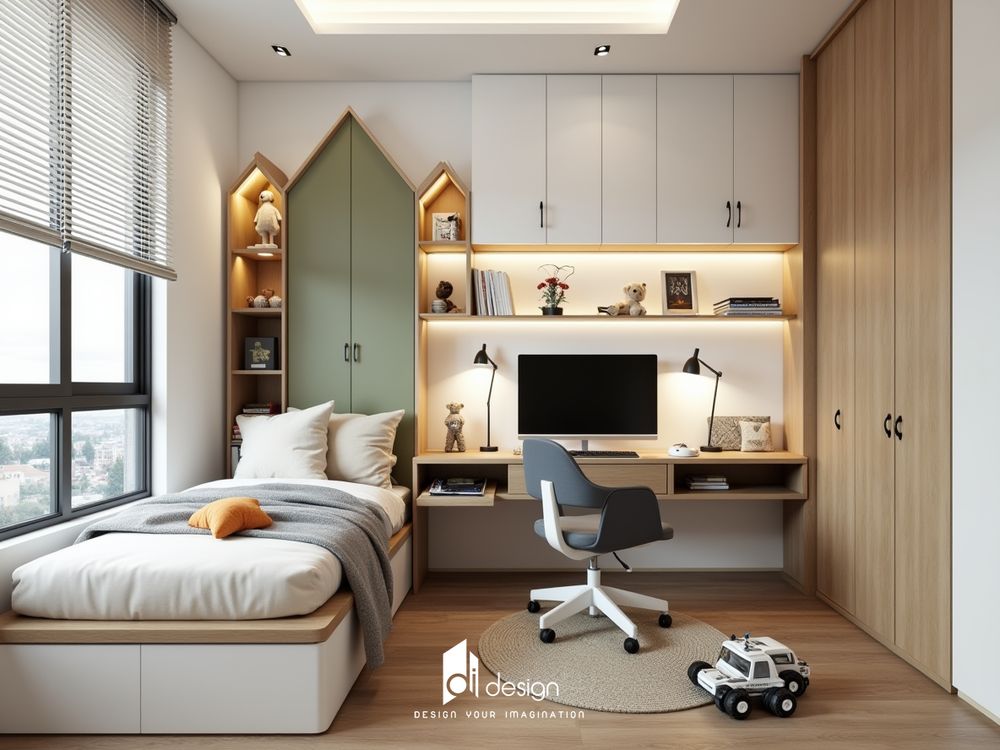 Thiết kế nội thất phòng ngủ cho bé trai đẹp