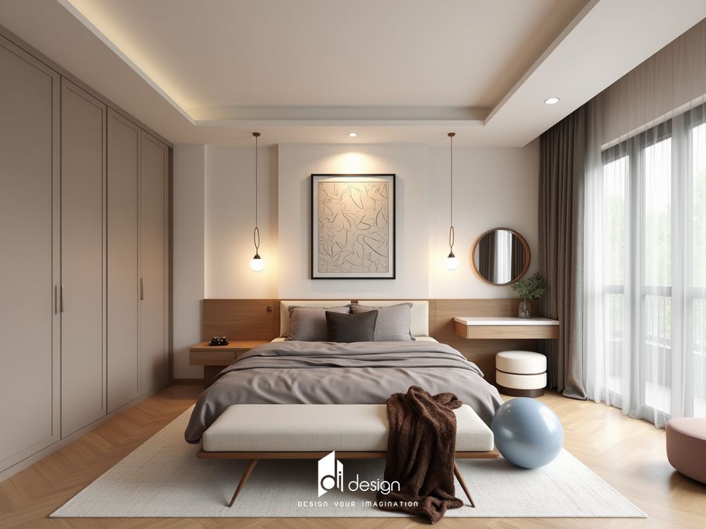 Thiết kế nội thất phòng ngủ 2025 Xu hướng mới, Tinh tế và Tiện Nghi