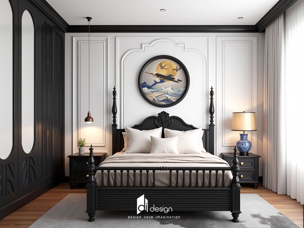 Thiết kế phòng ngủ phong cách Indochine: Mẫu nội thất độc đáo, ấn tượng với màu sắc tự nhiên