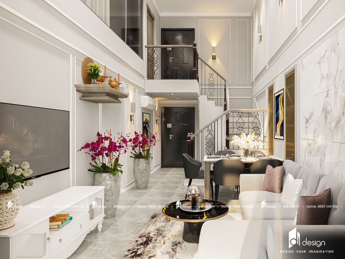 Thiết kế nội thất căn hộ thông tầng Feliz En Vista 103m2