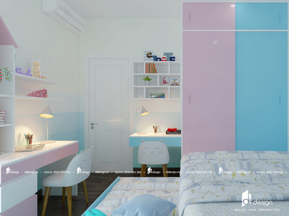 Thiết kế không gian phòng ngủ trẻ em căn hộ Saigon Mia