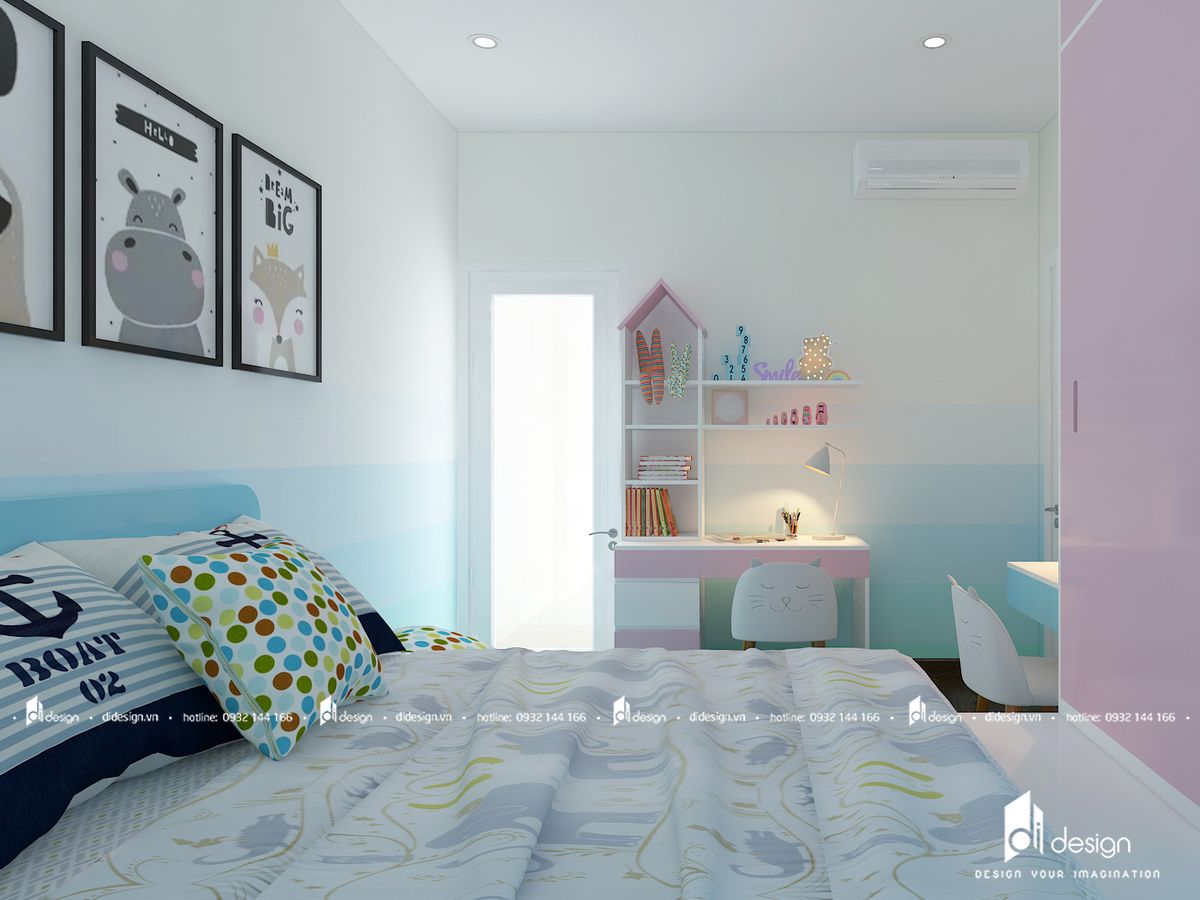 Thiết kế không gian phòng ngủ trẻ em căn hộ Saigon Mia