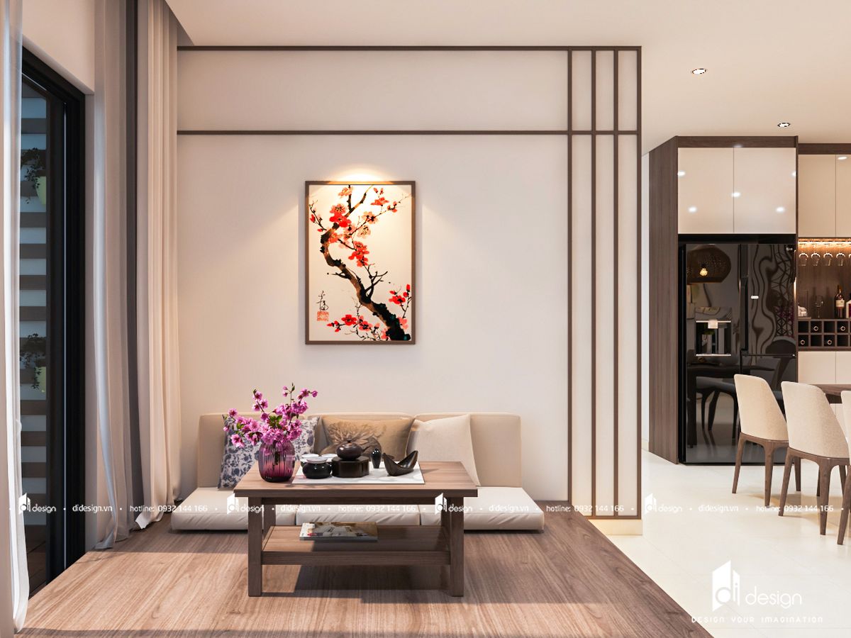 Thiết kế nội thất căn hộ SSR Saigon South Residences 95m2 phong cách Nhật