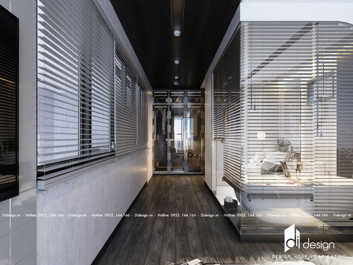 Thiết kế nội thất căn hộ Duplex Ricca 112m2 đẹp lạ với tông màu xám
