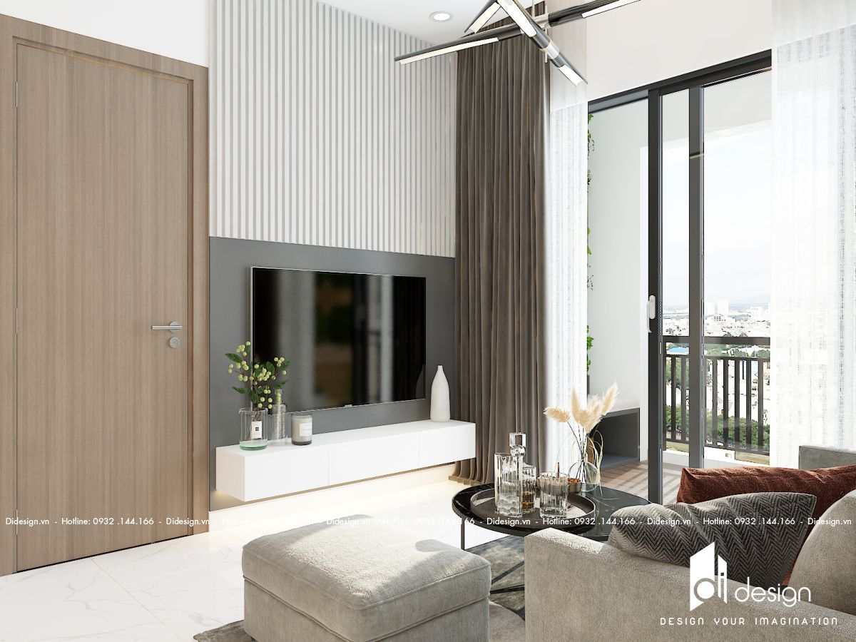 Thiết kế nội thất căn hộ Saigon South Residences 68m2 cá tính với tông màu xám