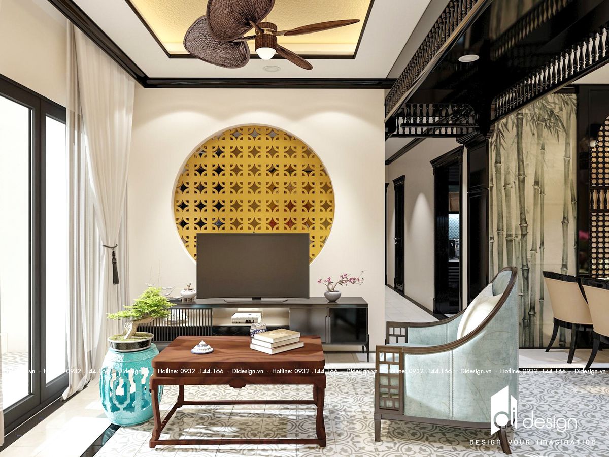 Thiết kế nội thất căn hộ Somerset Feliz 108m2 phong cách Indochine