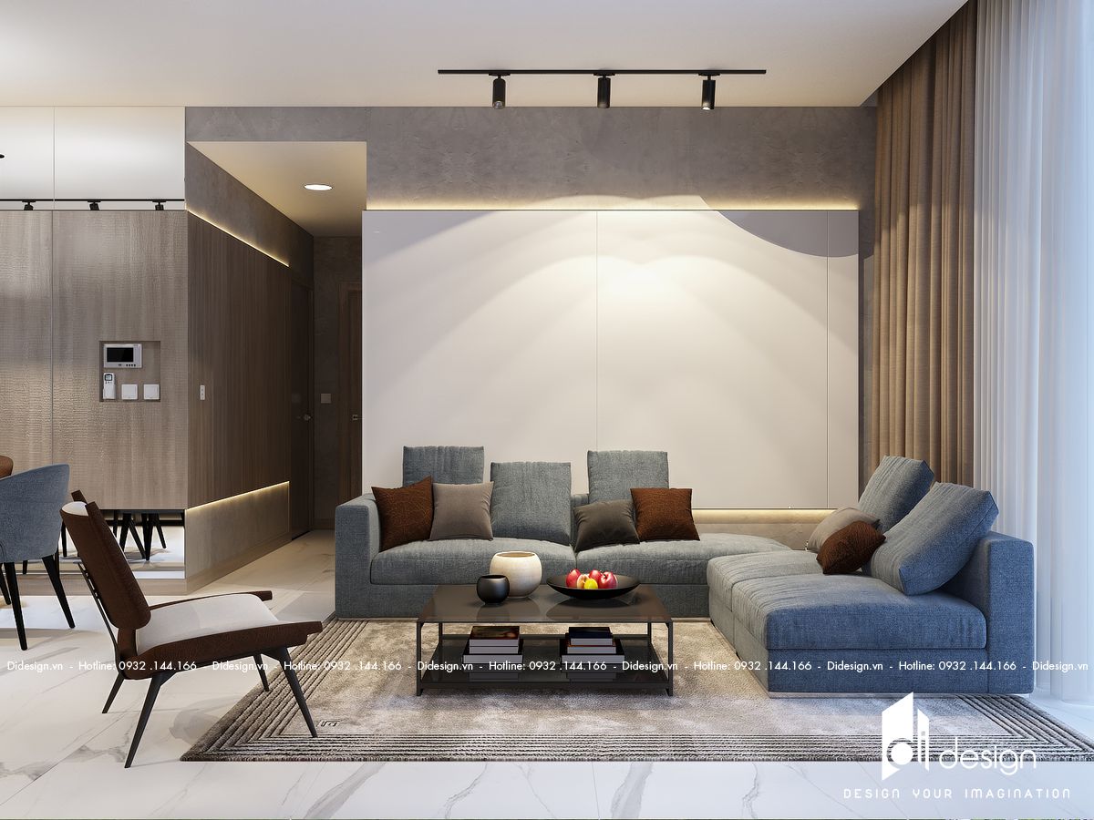 Thiết kế nội thất căn hộ Sunwah Pearl 124m2 sang trọng và thanh lịch