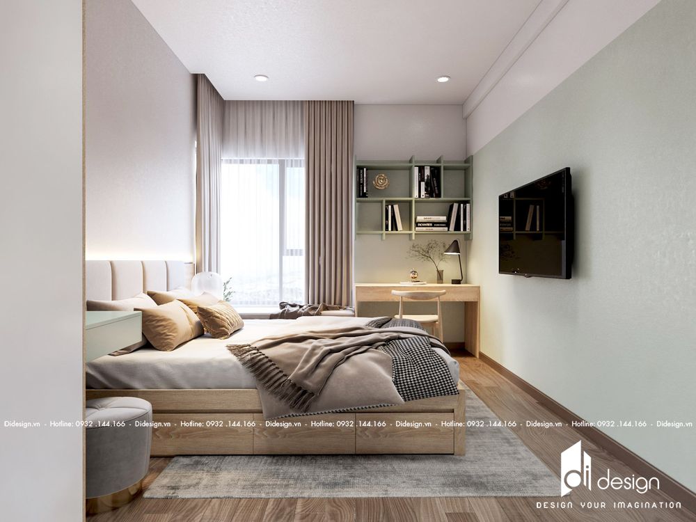Thiết kế nội thất căn hộ Akari City 3 phòng ngủ 100m2 đẹp