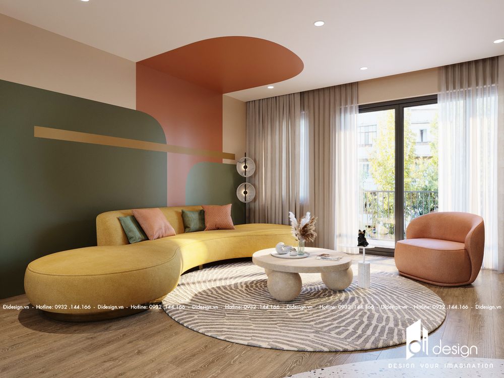 Thiết kế nội thất nhà phố quận Bình Thạnh đầy sắc màu
