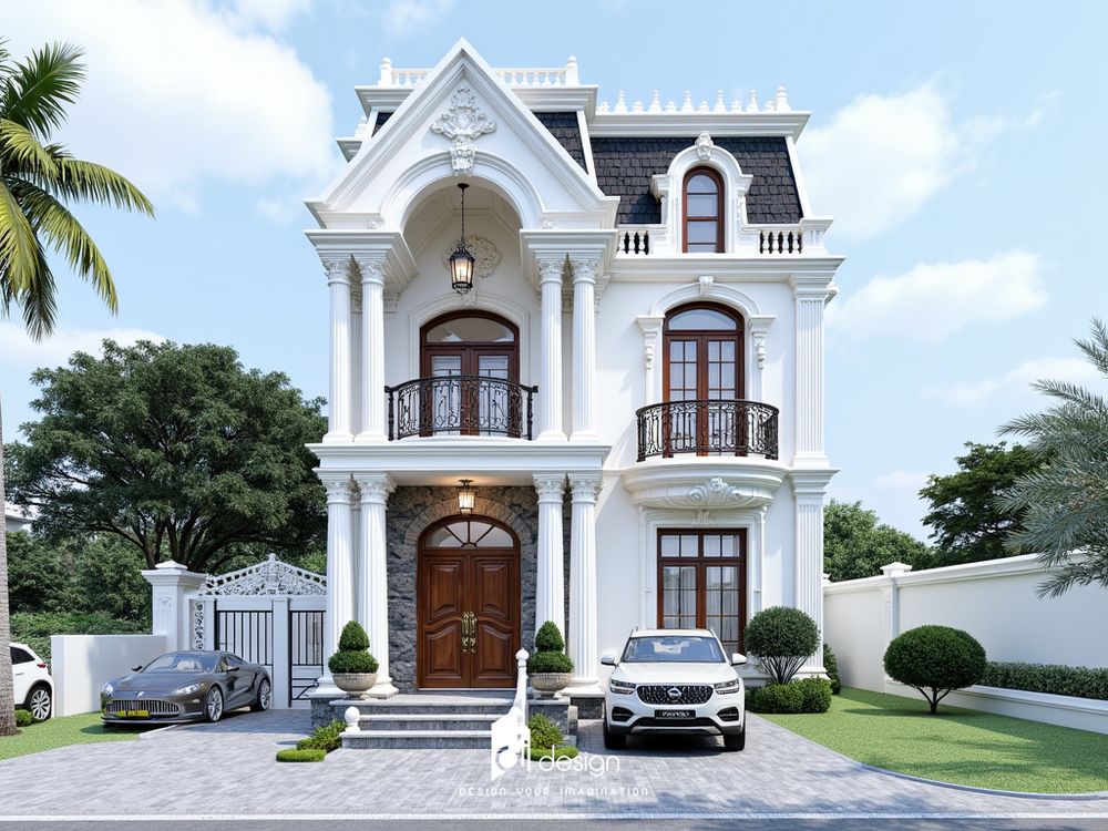 Mẫu nhà phố 2 tầng tân cổ điển sang trọng