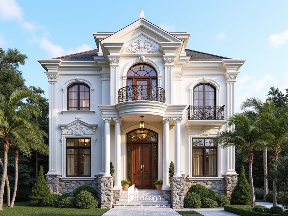 Mẫu nhà phố 2 tầng tân cổ điển sang trọng