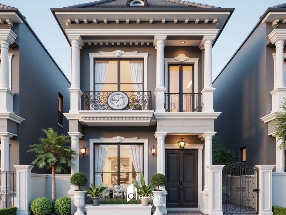 Mẫu nhà phố 2 tầng tân cổ điển sang trọng