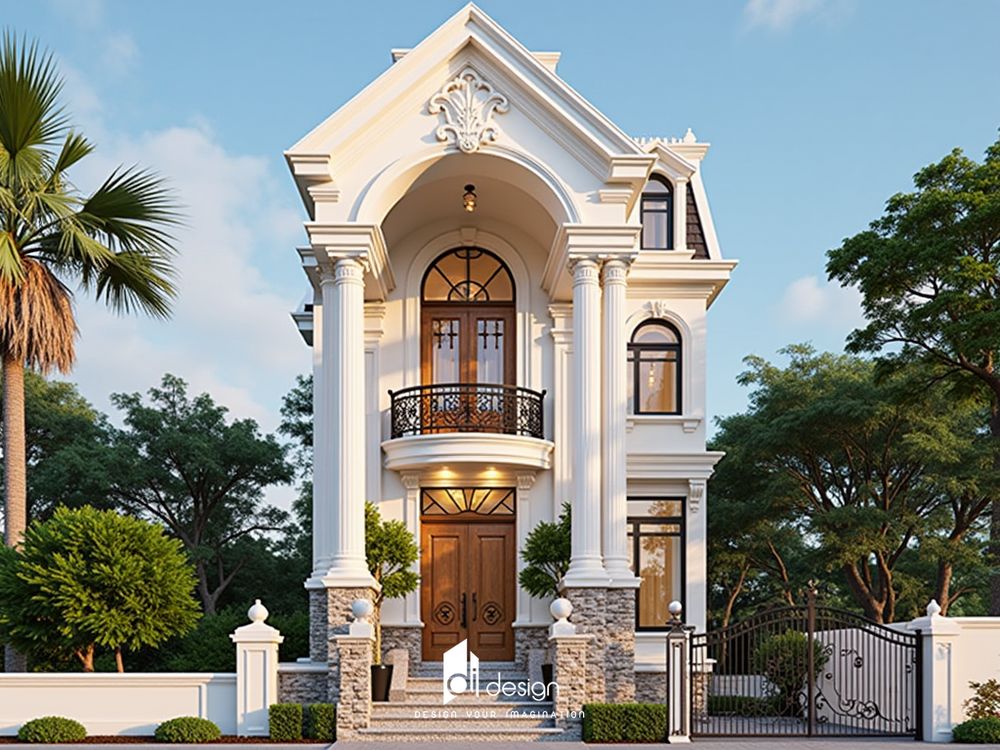 Mẫu nhà phố 2 tầng tân cổ điển sang trọng