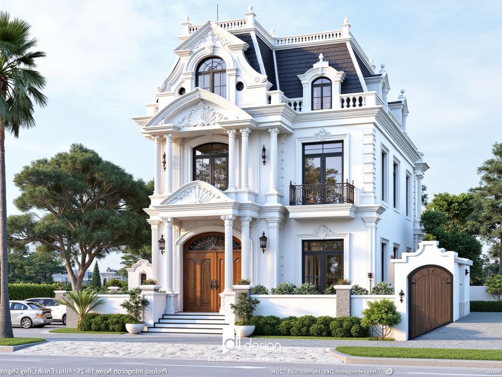 Mẫu nhà phố 2 tầng tân cổ điển sang trọng