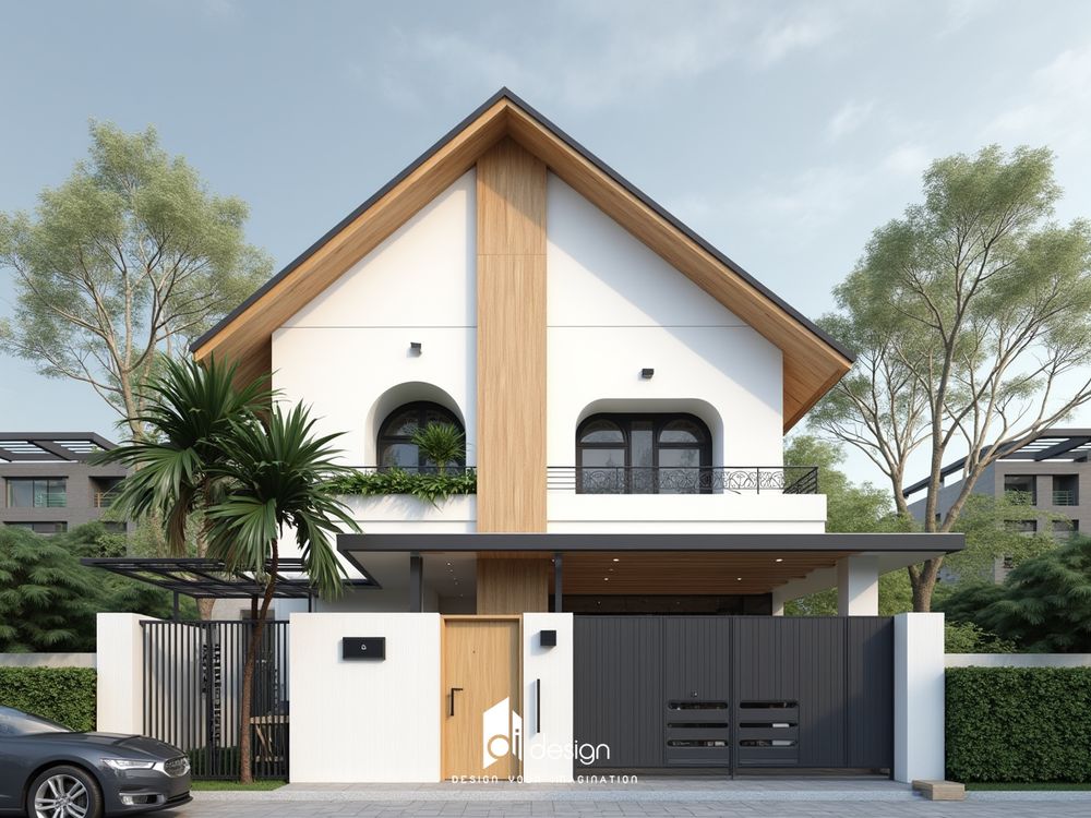 Thiết kế mặt tiền nhà 2 tầng đẹp - Biểu tượng của phong cách và thẩm mỹ hiện đại