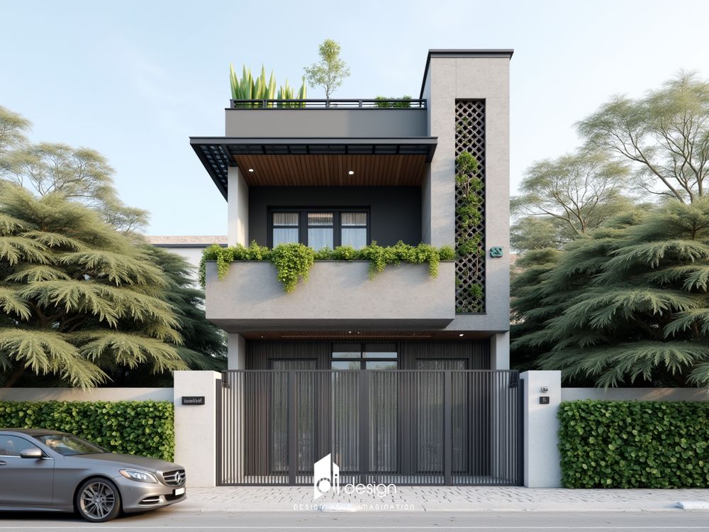 Thiết kế mặt tiền nhà 2 tầng đẹp - Biểu tượng của phong cách và thẩm mỹ hiện đại