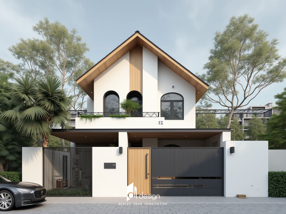 Thiết kế mặt tiền nhà 2 tầng đẹp - Biểu tượng của phong cách và thẩm mỹ hiện đại Thiết kế mặt tiền nhà 2 tầng đẹp - Biểu tượng của phong cách và thẩm mỹ hiện đại