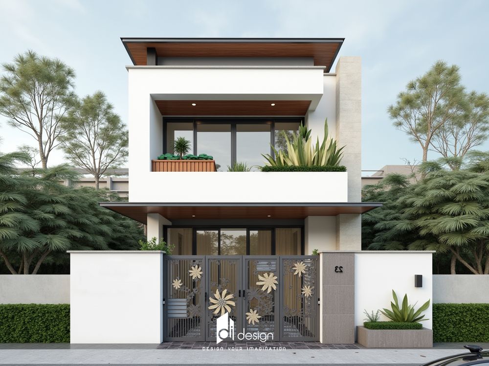Thiết kế mặt tiền nhà 2 tầng đẹp - Biểu tượng của phong cách và thẩm mỹ hiện đại Thiết kế mặt tiền nhà 2 tầng đẹp - Biểu tượng của phong cách và thẩm mỹ hiện đại