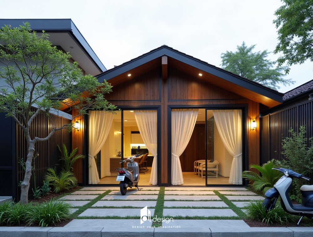 Thiết kế mặt tiền nhà cấp 4 đẹp hiện đại