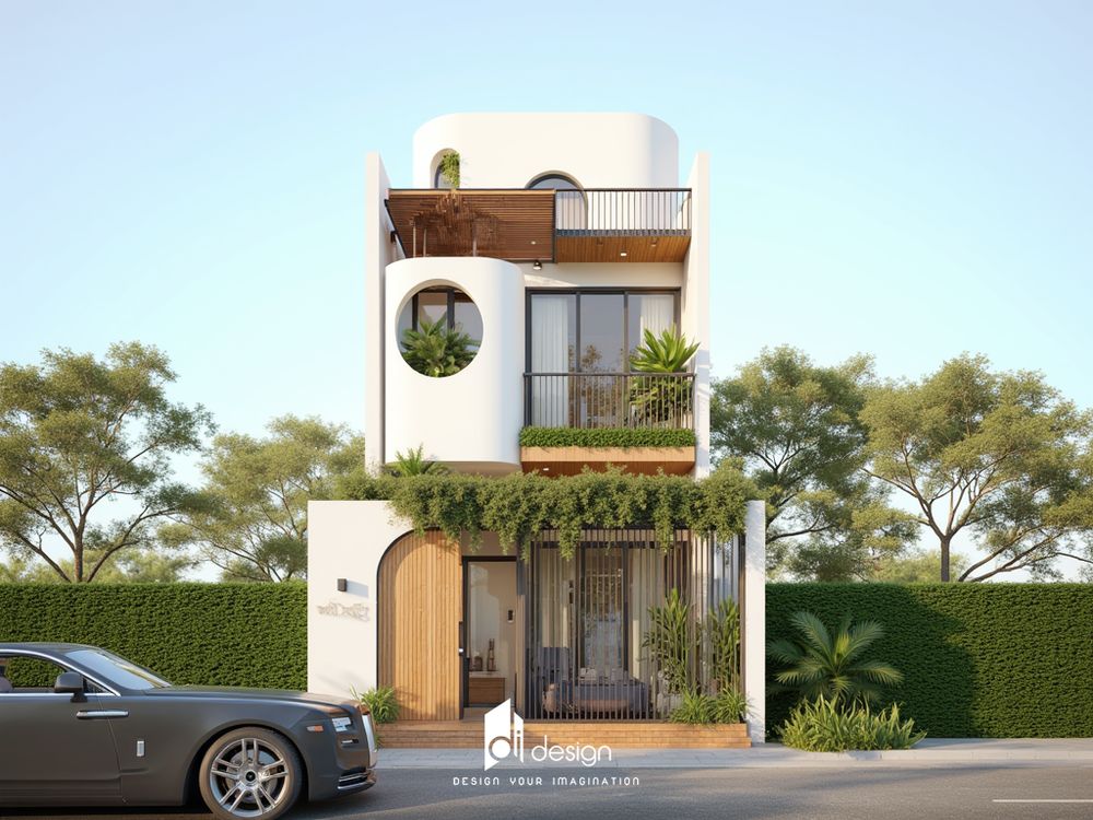 Thiết kế nhà phố 2 tầng 6x10m hiện đại sang trọng Thiết kế nhà phố 2 tầng 6x10m hiện đại sang trọng