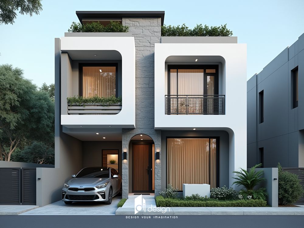 Thiết kế nhà phố 2 tầng đẹp ấn tượng 2025 Thiết kế nhà phố 2 tầng đẹp ấn tượng 2025
