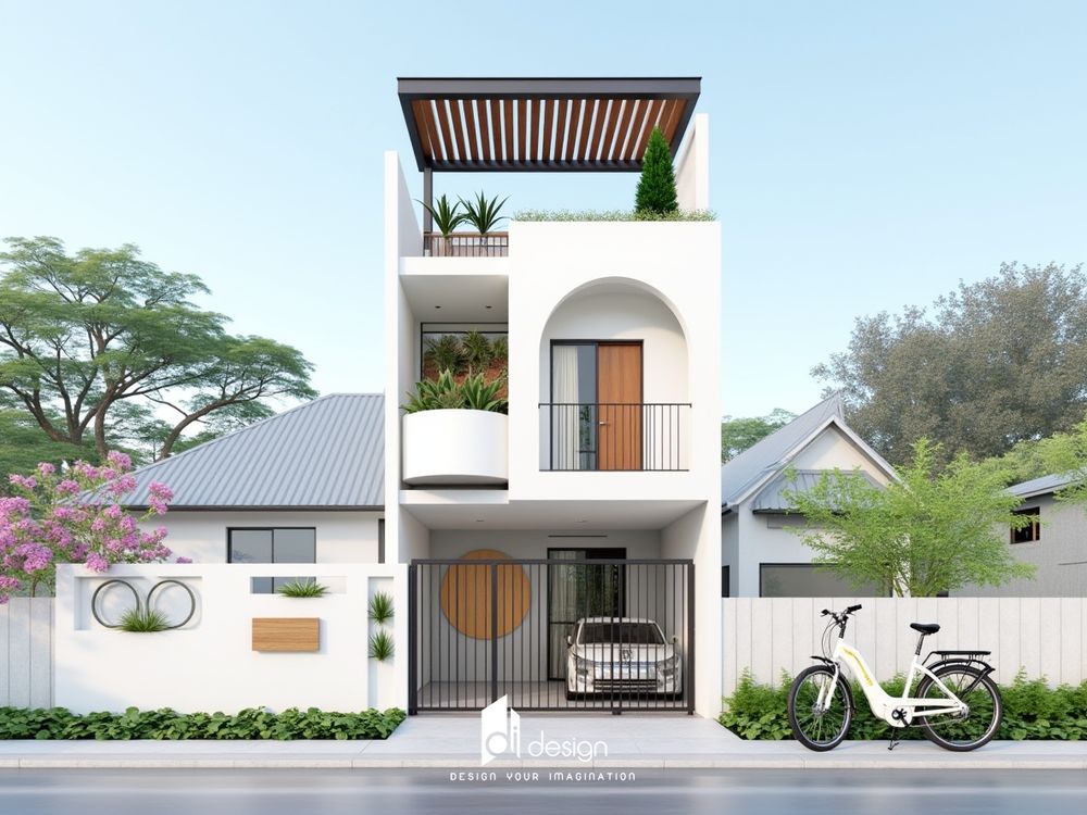 Thiết kế nhà phố 2 tầng đẹp ấn tượng 2025 Thiết kế nhà phố 2 tầng đẹp ấn tượng 2025