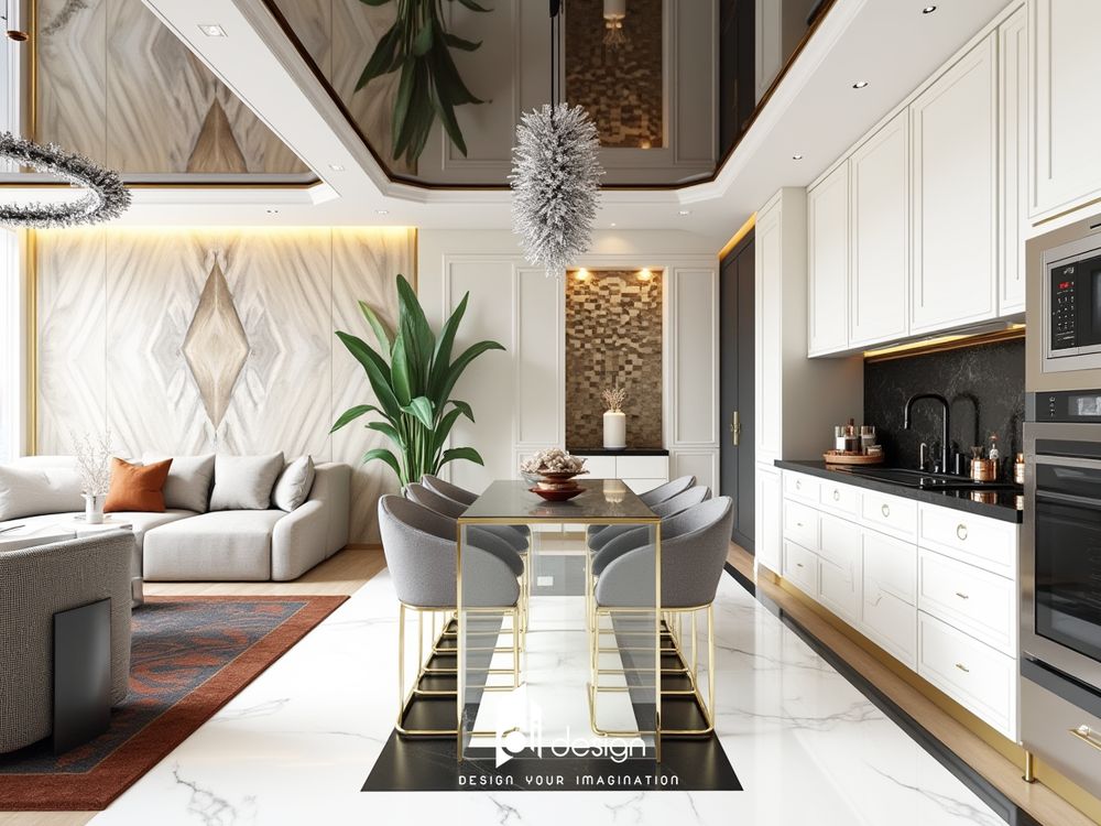 Thiết kế nội thất căn hộ 120m2 phong cách sang trọng Thiết kế nội thất căn hộ 120m2 phong cách sang trọng