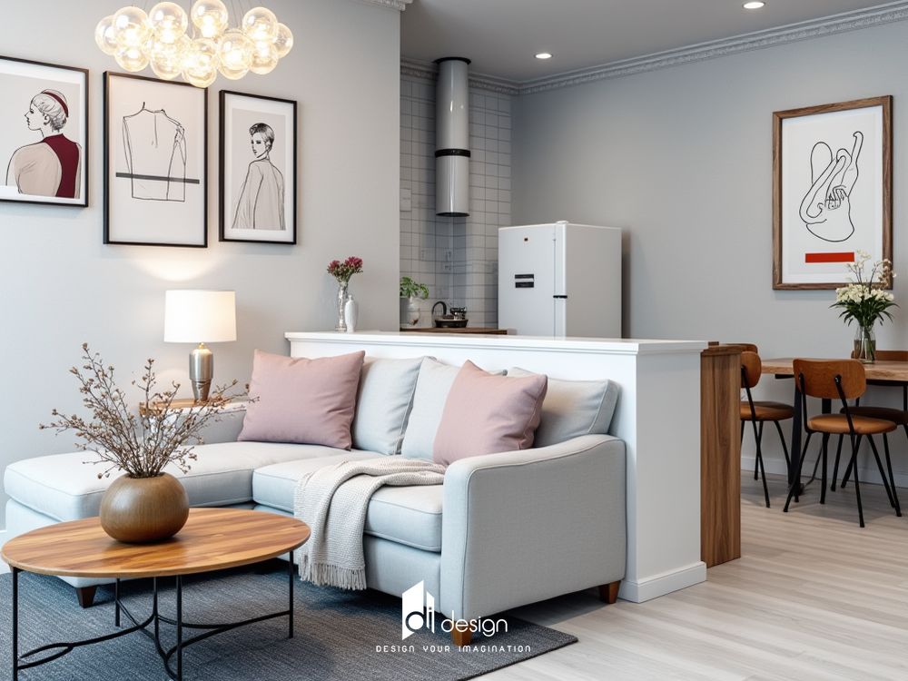 Thiết Kế Nội Thất Căn Hộ 47m2 Pha Trộn Giữa Tính Thẩm Mỹ Đương Đại 