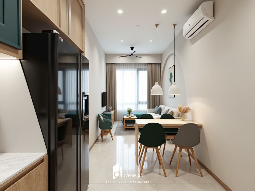 Thiết kế nội thất căn hộ 52m2 đẹp hiện đại - Sống tối ưu trong không gian nhỏ Thiết kế nội thất căn hộ 52m2 đẹp hiện đại - Sống tối ưu trong không gian nhỏ