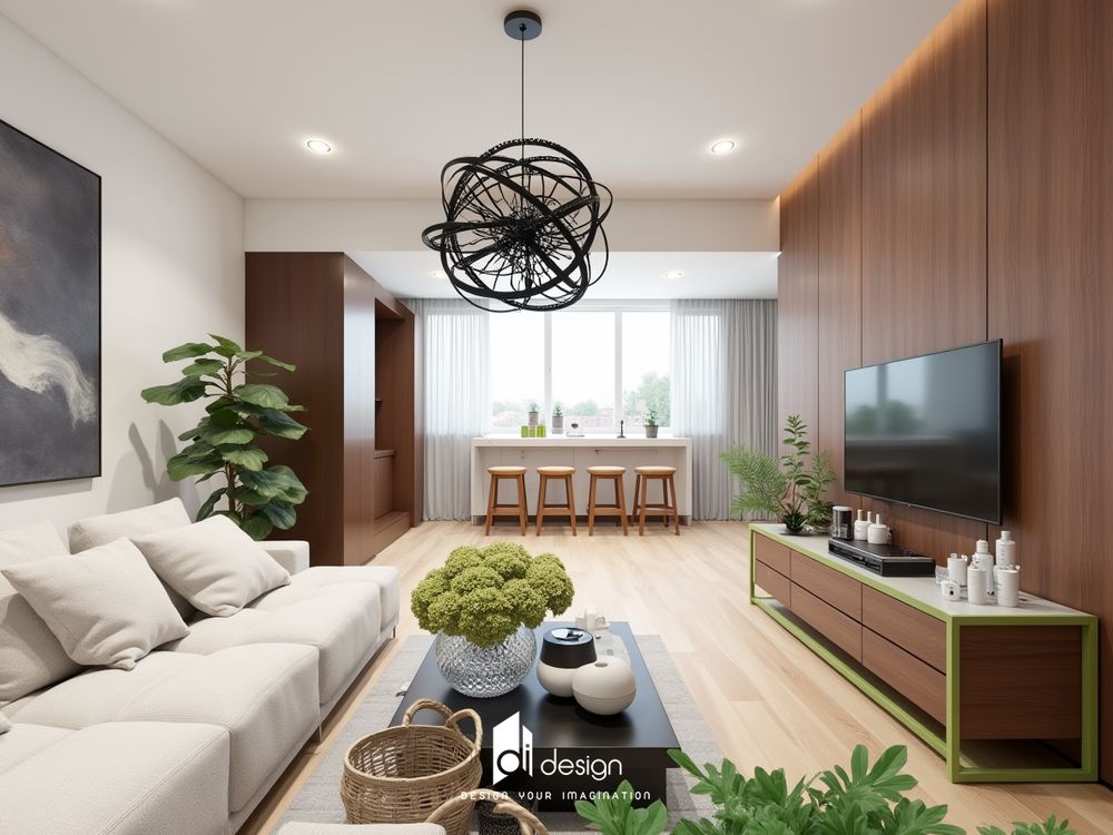 Thiết kế nội thất căn hộ studio cho thuê đẹp tông màu xanh lá mạ Thiết kế nội thất căn hộ studio cho thuê đẹp tông màu xanh lá mạ