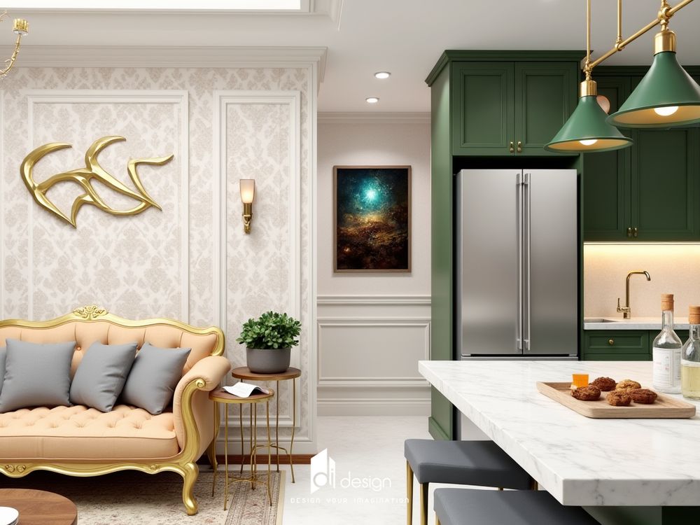 Thiết Kế Nội Thất Căn Hộ Urban Green 118m2 Phong Cách Tân Cổ Điển Thiết Kế Nội Thất Căn Hộ Urban Green 118m2 Phong Cách Tân Cổ Điển