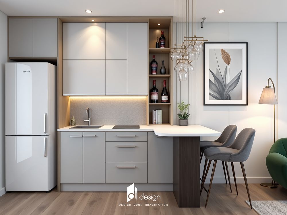 Thiết kế nội thất chung cư 52m2 đẹp hiện đại - Sáng tạo tối ưu không gian nhỏ