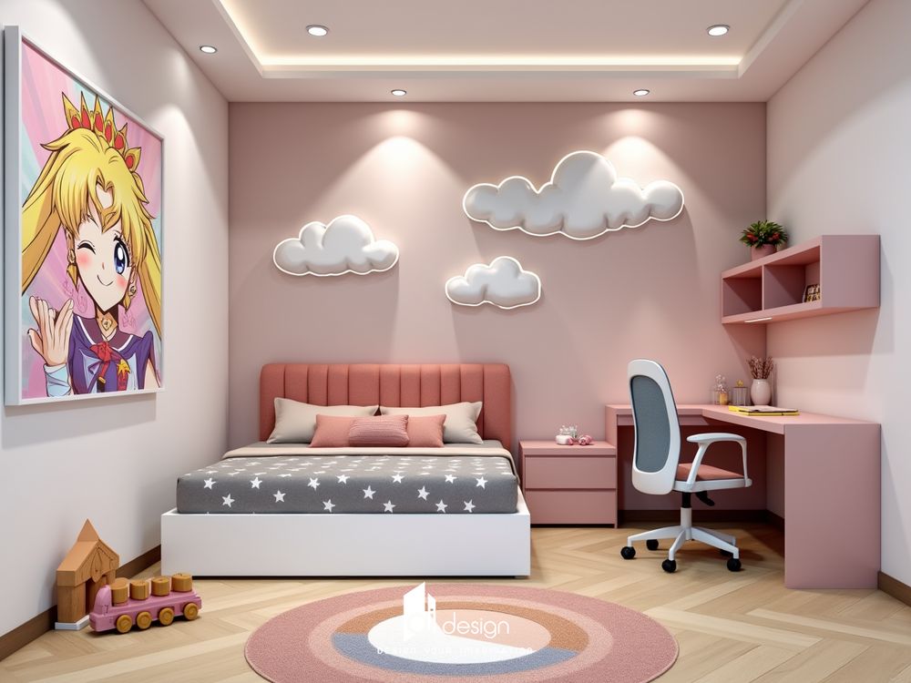 Thiết kế nội thất phòng ngủ cho bé gái đẹp: Sáng tạo, tinh tế và phù hợp với sở thích trẻ nhỏ