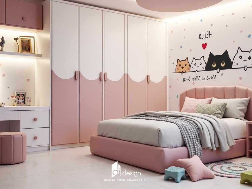 Thiết kế nội thất phòng ngủ cho bé gái đẹp: Sáng tạo, tinh tế và phù hợp với sở thích trẻ nhỏ