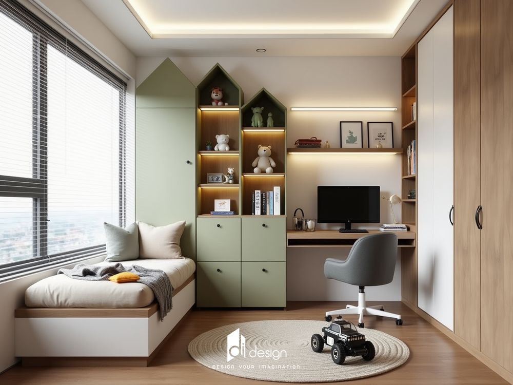 Thiết kế nội thất phòng ngủ cho bé trai đẹp