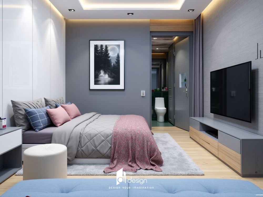 Thiết Kế Nội Thất Phòng Ngủ Hiện Đại Căn Hộ Celesta Rise Thiết Kế Nội Thất Phòng Ngủ Hiện Đại Căn Hộ Celesta Rise