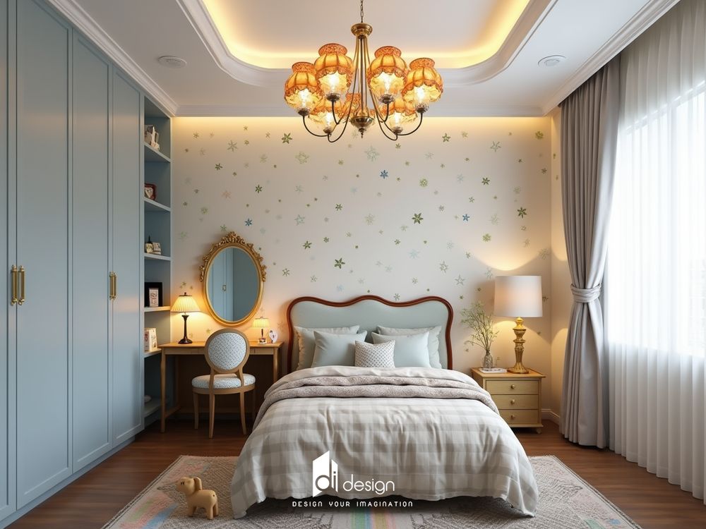 Thiết kế nội thất phòng ngủ phong cách tân cổ điển Thiết kế nội thất phòng ngủ phong cách tân cổ điển