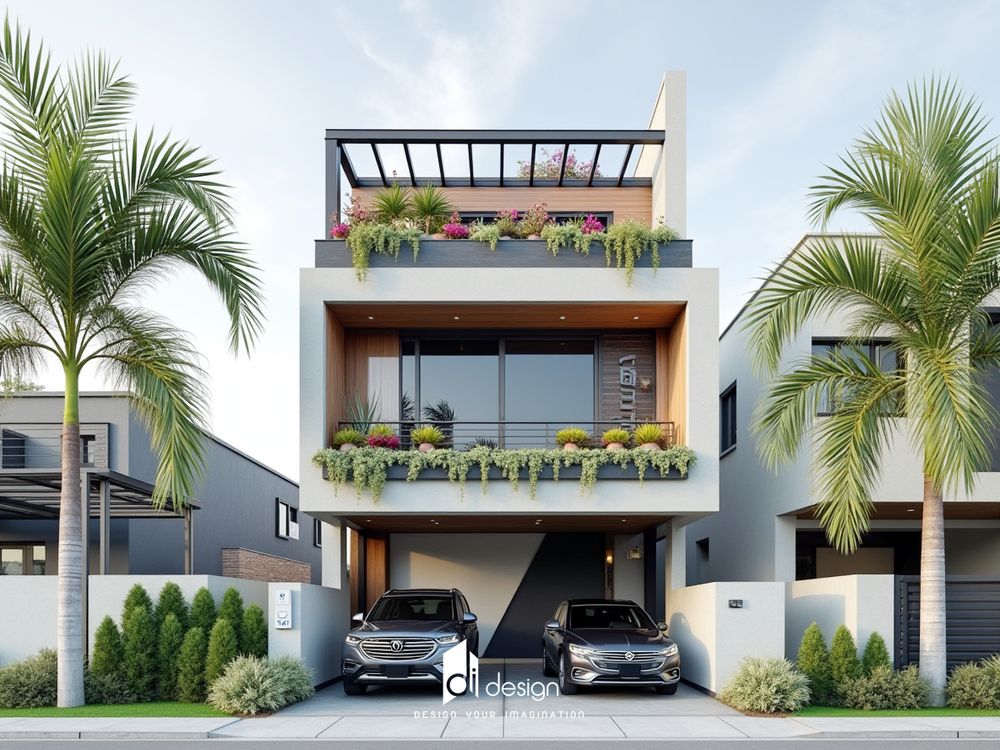 Trang trí mặt tiền nhà ống 3 tầng đẹp tự nhiên và hài hòa Trang trí mặt tiền nhà ống 3 tầng đẹp tự nhiên và hài hòa